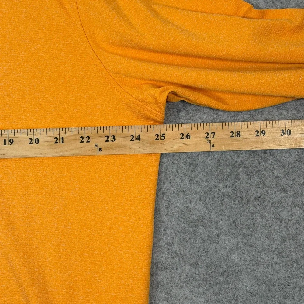 Maelreg Golf Performance Pullover 1/4 Zip Orange Melange Mens XL Wicking Stretch